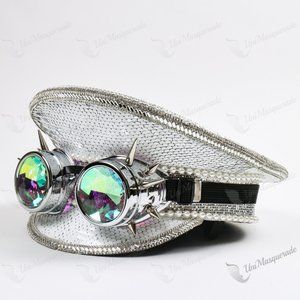 White Christmas Steampunk Burning Man Captain Hat